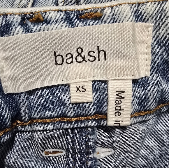 EUC Ba&Sh David Denim Shorts Acid Wash Size XS - Picture 9 of 11